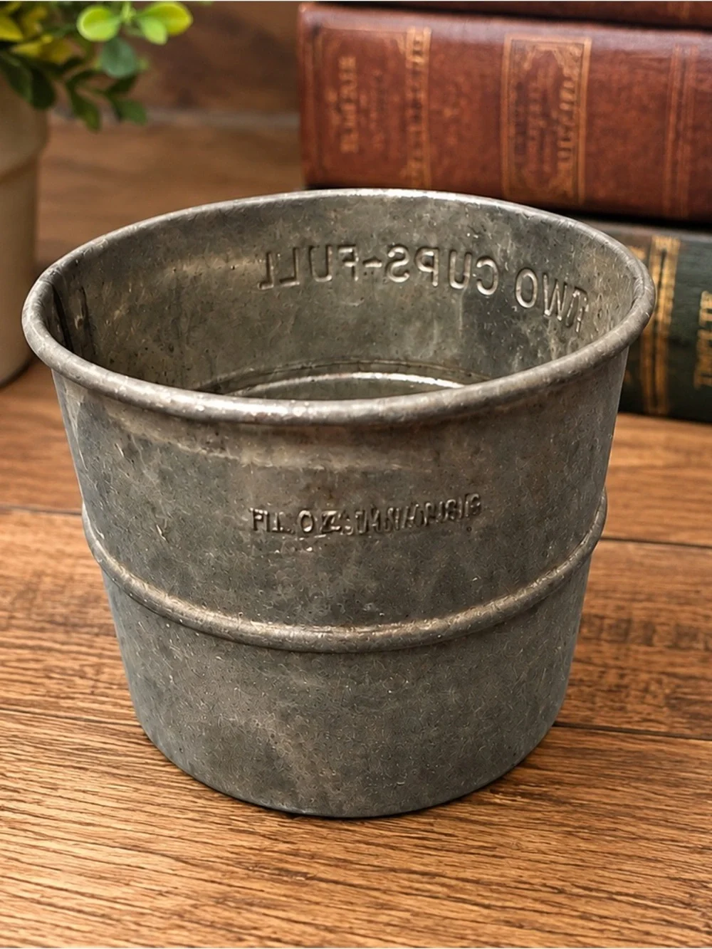 Vintage 2 Cup Metal Flour Sifter Two Cups Full One Cup Made in USA Primitive